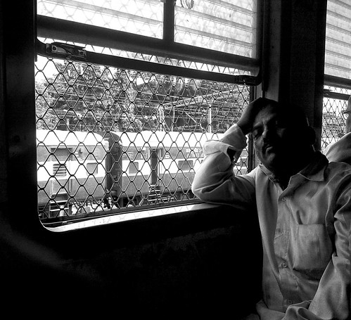 Asleep (Local train travel, Mumbai)