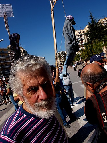 Angry pensioners take part in Greek general strike march by Teacher Dude's BBQ