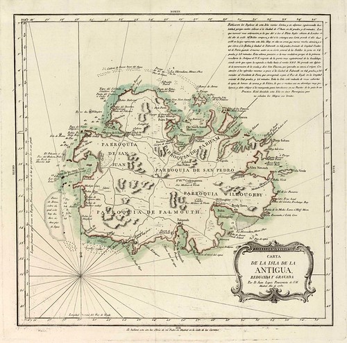 002-Carta de la isla de Antigua 1780