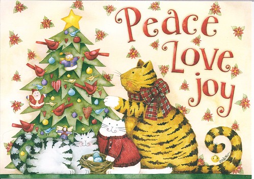 Peace Love Joy Christmas Cats