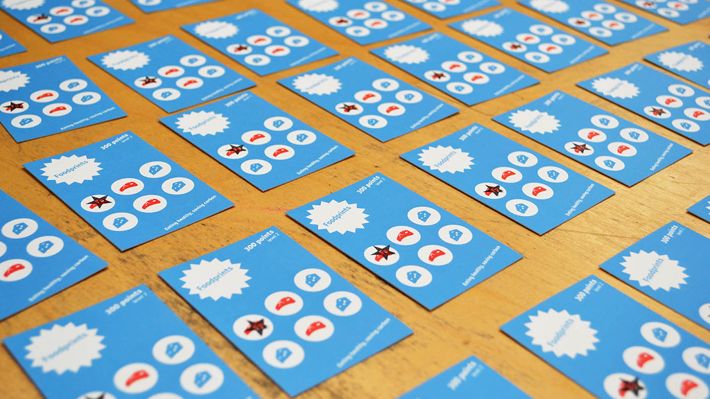 Designing Touchpoints - 'Foodprints' cards to support the web app