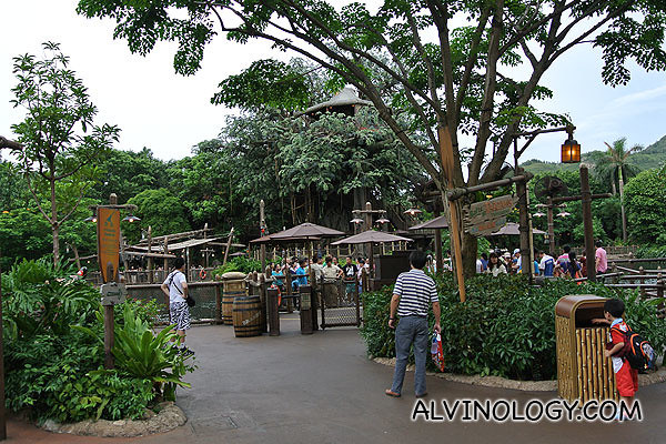 On our way to board the Jungle River Cruise at Adventureland