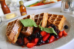 Wafels with berries