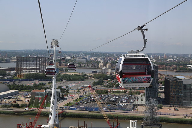 Cable Car - Greenwich town centre visible in distance