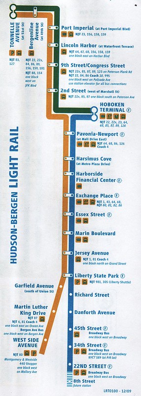 NJ Transit HBLR 2010 Map