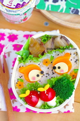 twin squirrels bento by luckysundae