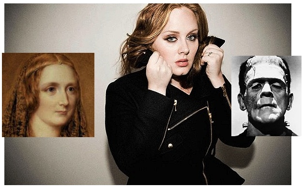 Adele with Mary Shelley and Frankenstein