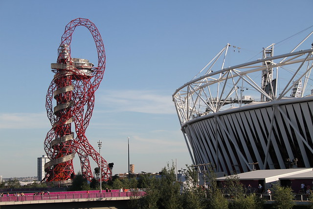 The Orbit and the Olympic Stadium