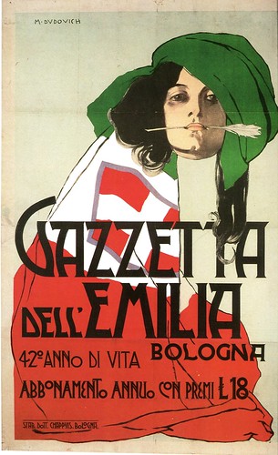 manifesto - marcello dudovich - gazzetta dell'emilia - 1904 by sonobugiardo