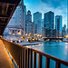 Chicago River juxtaposition - 2 ways - Oct.6.2012