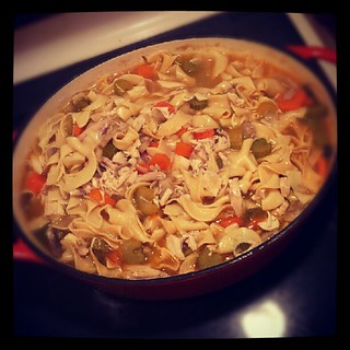 The finished product! #Chicken noodle #Soup for #dinner #comfortfood #sodelicious #yumo #food #fall
