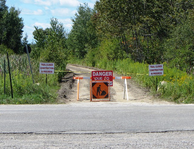 Trail closed for construction