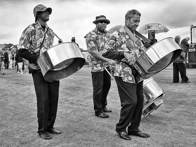 Caribbean band playing the drums