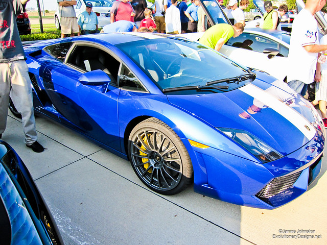 Blue Lamborghini Gallardo - Cars and Coffe Dallas Texas