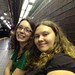Kayly and Lena in the subway, it's very warm down there posted by kangarooparadise to Flickr