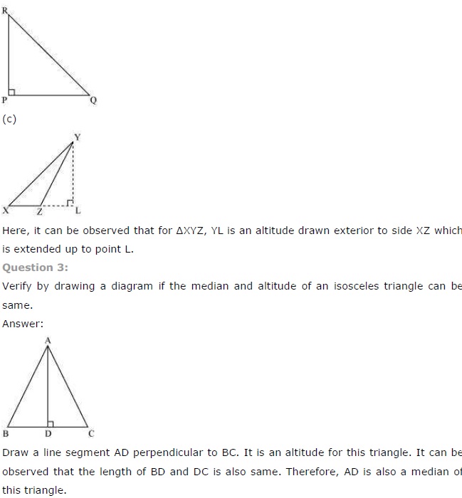  NCERT Solutions for Class 7th Maths Chapter 6 The-Triangle-and-its-Properties Exercise 6.1 