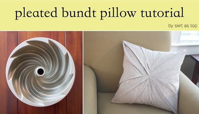 pleated bundt pillow tutorial