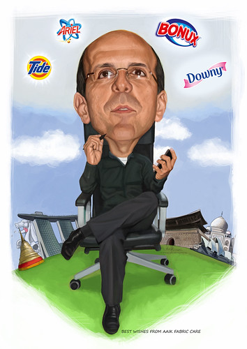 digital caricature for P&G