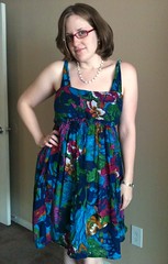 Fluttery Floral Skirt-to-Dress Refashion - After