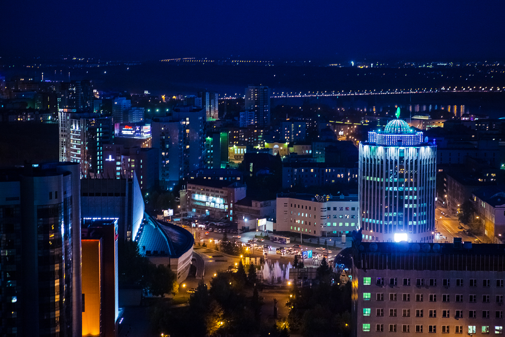 Фотографии Новосибирска ночью