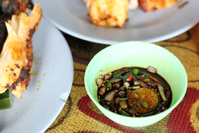 Dark soy chili sauce for Ikan Bakar