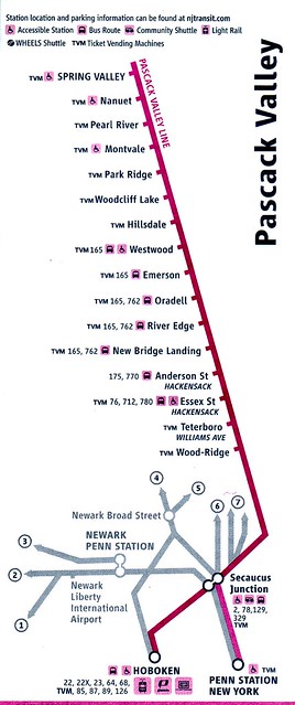 NJ Transit Pascack Valley Line 2010 Map