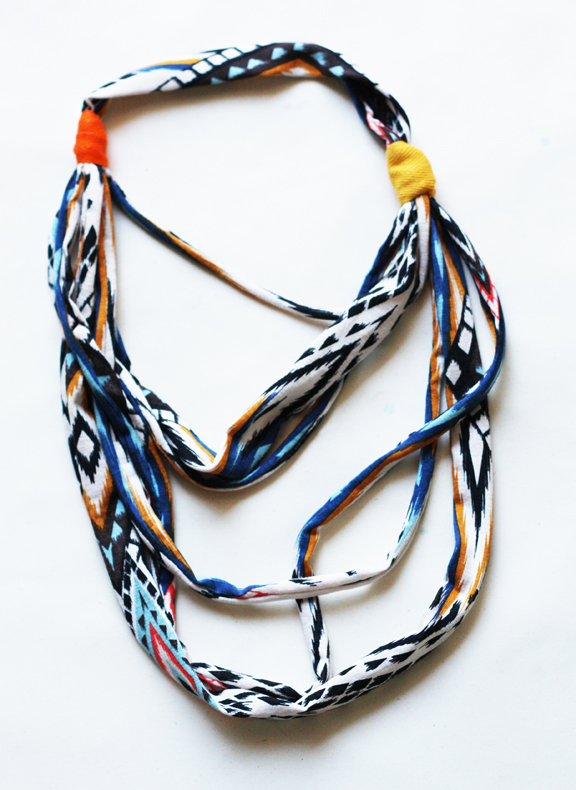 Indian summer fabric necklace