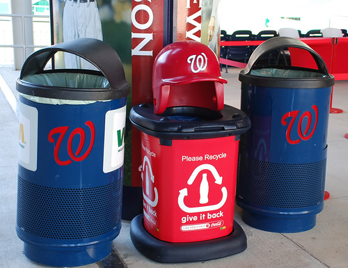 recycling at DC's Nationals Park (by: Adam Fagen, creative commons)