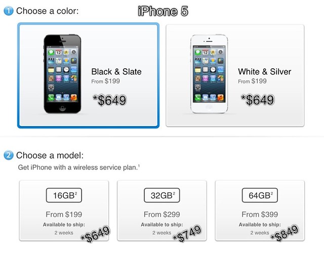 iPhone 5 unlocked price