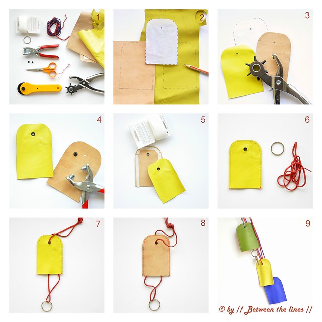 Leather key chain holder :: tutorial