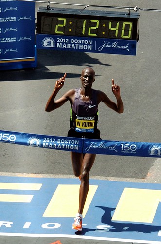 Wesley Korir ganador del maratón de Boston 2012