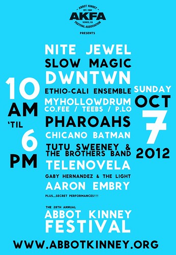 Abbot Kinney Festival Music Lineup 2012