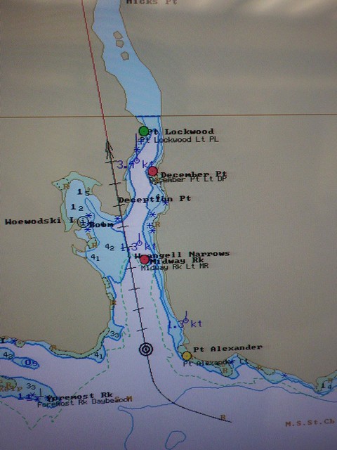 Alaska Marine Highway ferry, MV Columbia navigating Wrangell Narrows