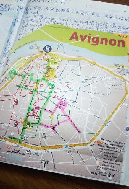 Walking map in avignon