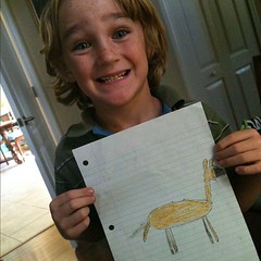 My lil artist . . . To go w his book study #homeschool #hsbloggers