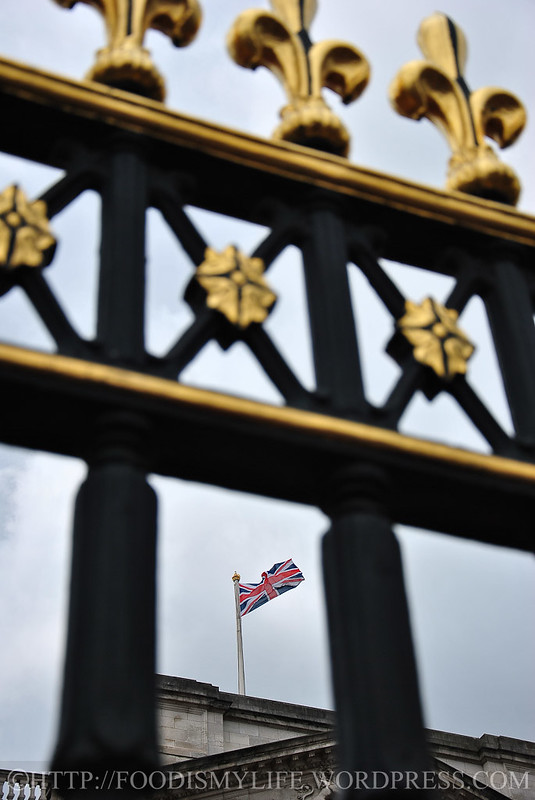 British flag at Buckingham Palace, London, England