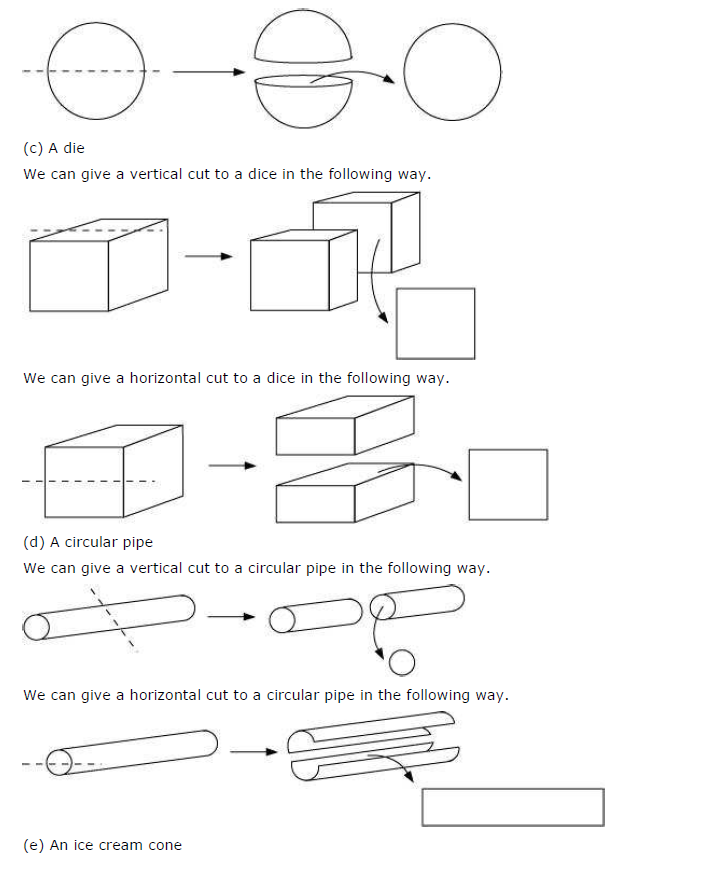 NCERT Solutions for Class 7th Maths Chapter 15 Visualising Solid Shapes Exercise 15.3