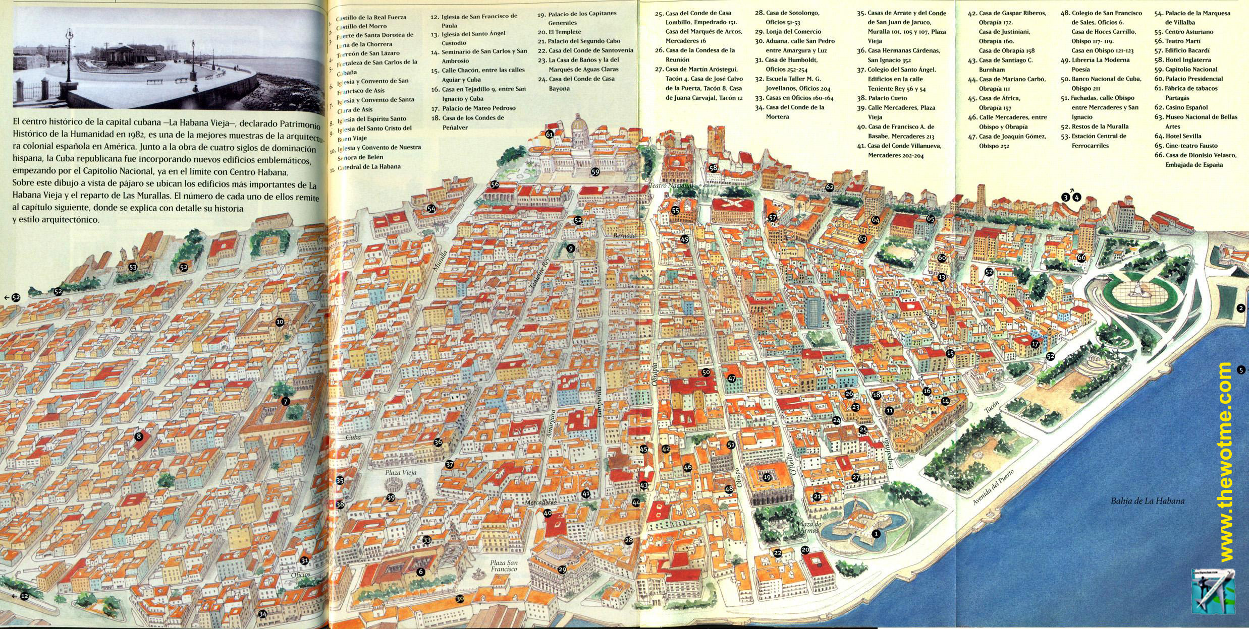 Mapa de La Habana, Cuba