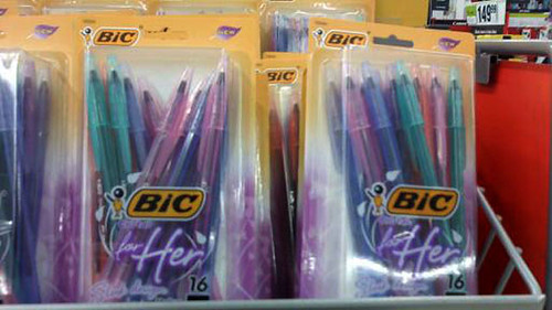snapshot of Bic for her pens