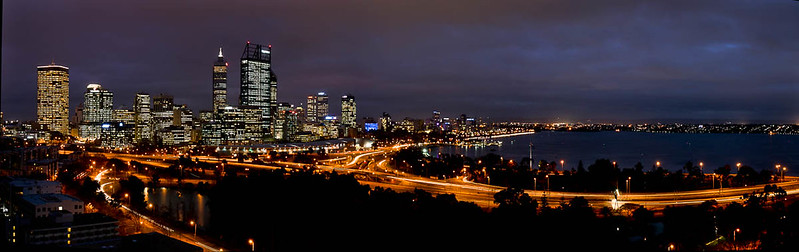Perth at night from the Kaarta Garup Lookout