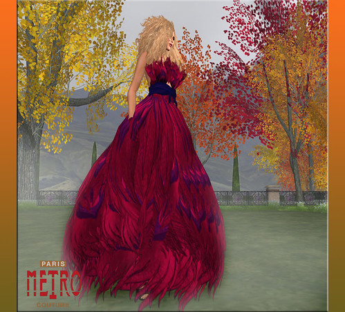 Paris METRO Couture-The Peacock's Complaint-Rhodolite