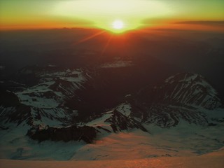 Sunrise on Mt Rainier