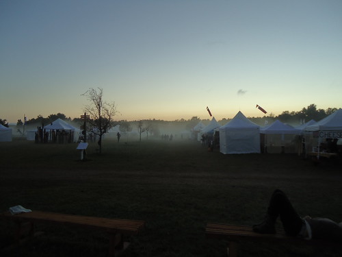 fog settles over the fair