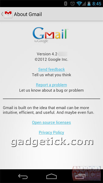 Gmail 4.2 для Android