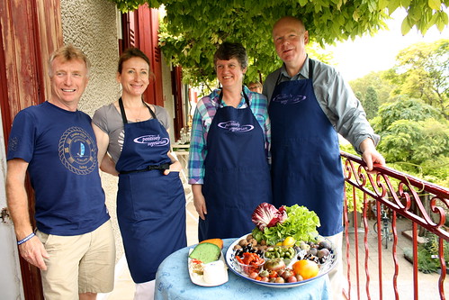 Geof, Angie, Penny & Richard with their Market Produce