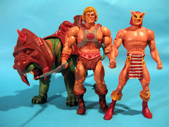 He-Man, Battle Cat and Bwana Beast for Scale