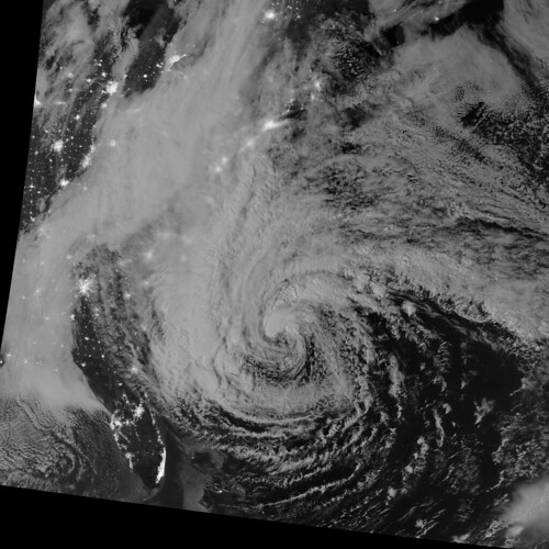 Hurricane Sandy Viewed in the Dark of Night