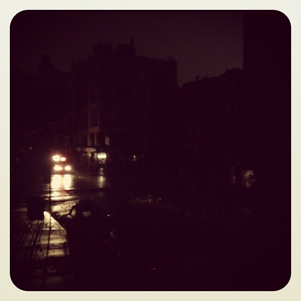 The power is out in the #eastvillage NYC! All of St Marks is dark + everyone is screaming