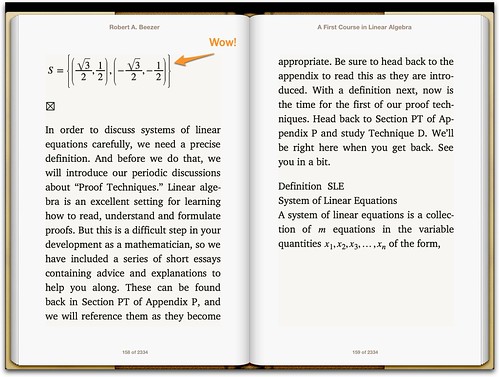 MathML in iBooks3 with iOS6