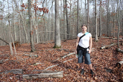 Jenni near the rifle pits